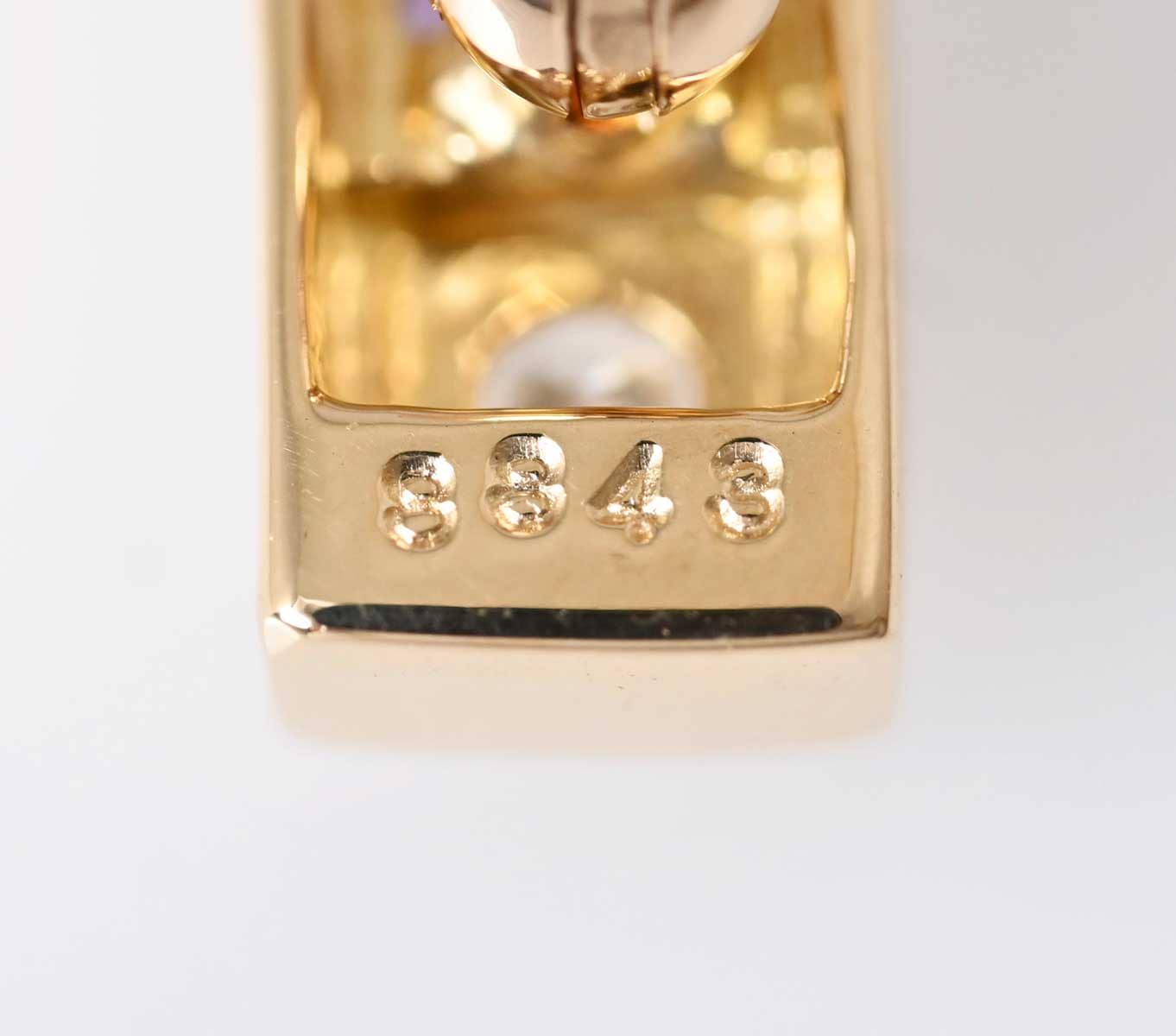 ポーラ K１８YG ダイヤ１P マルチストーン ブローチ レディース 7664