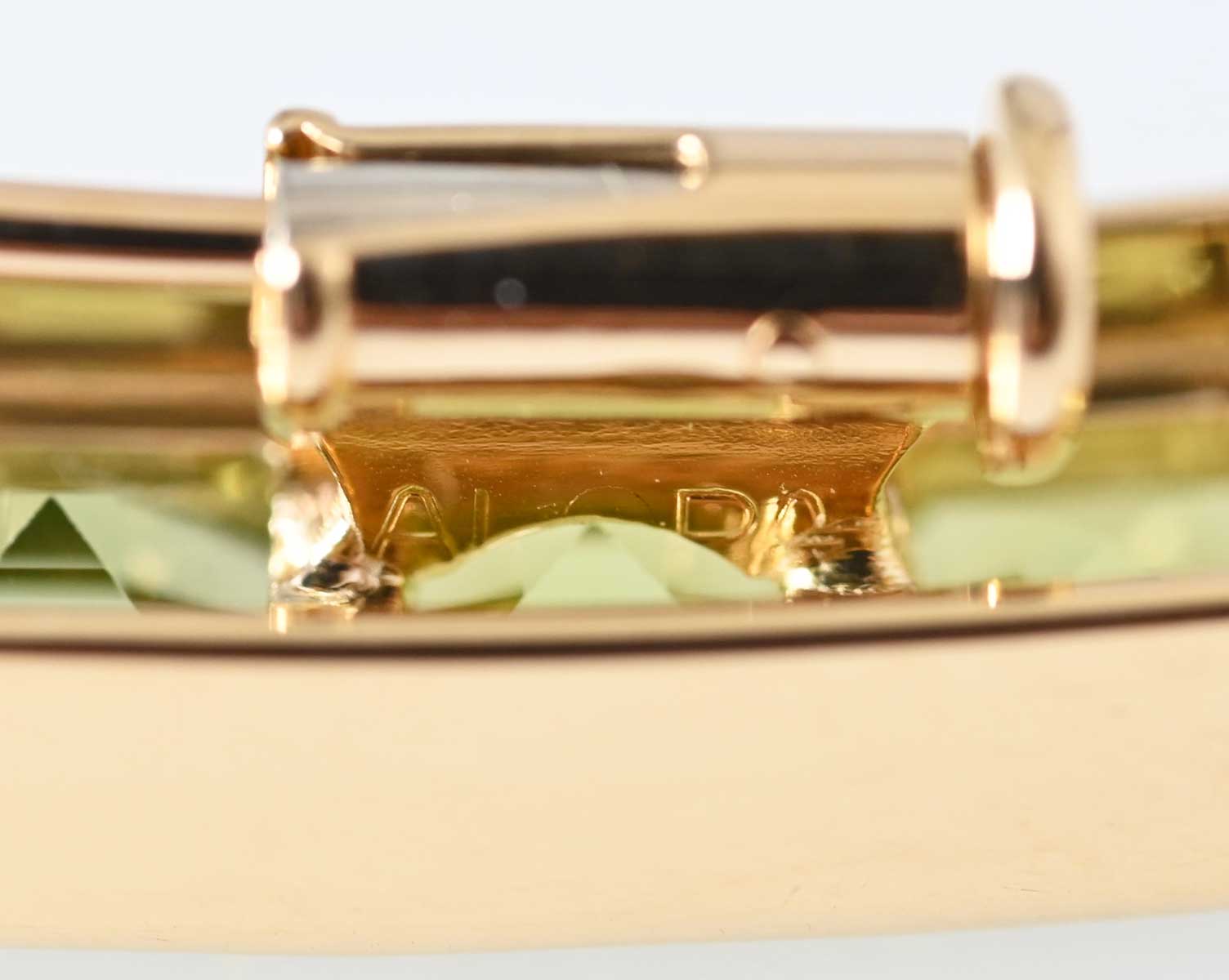 ポーラ K１８YG ダイヤ１P マルチストーン ブローチ レディース 7664