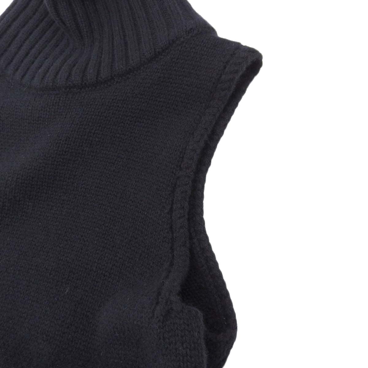 シャネル CHANEL ニットワンピース ココマークボタン サイズ36 ウール カシミヤ ブラック レディース 07A 4394