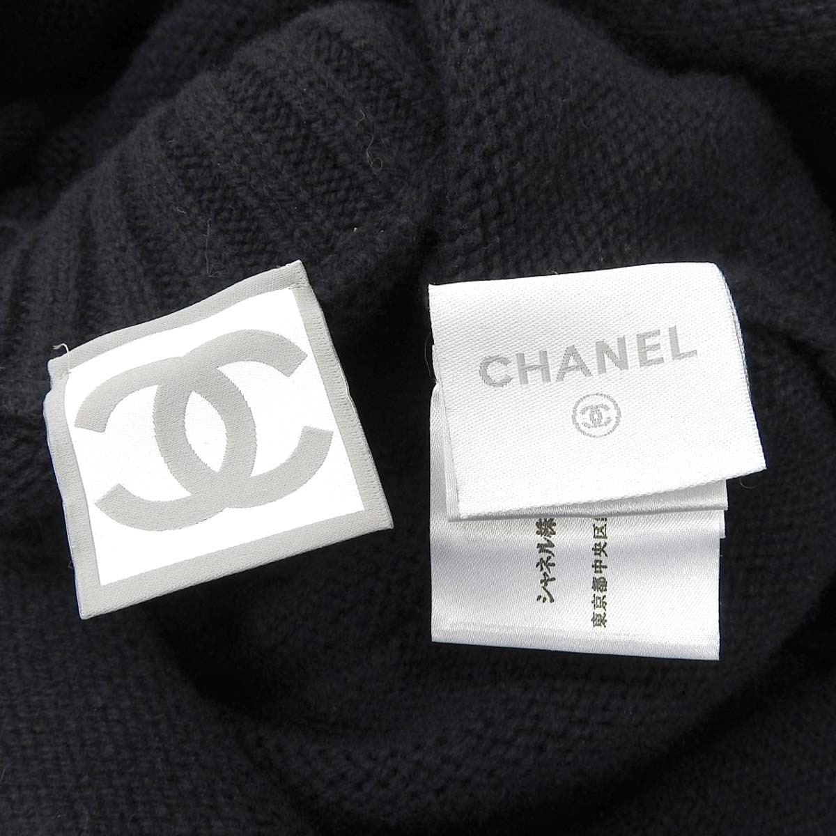 シャネル CHANEL ニットワンピース ココマークボタン サイズ36 ウール カシミヤ ブラック レディース 07A 4394