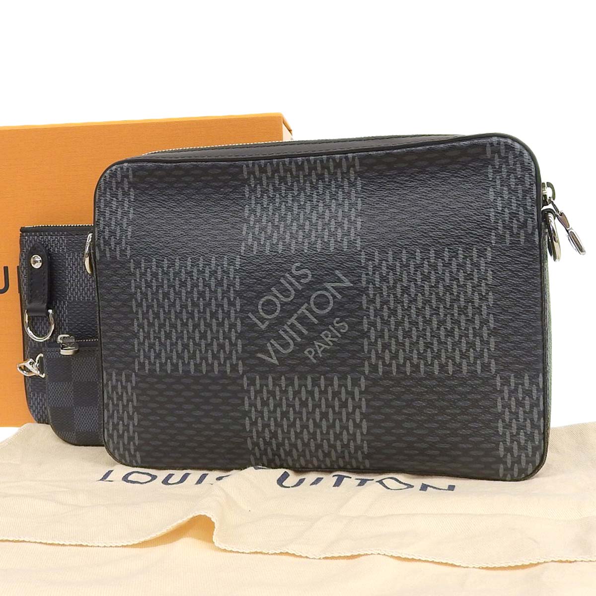 ルイヴィトン LOUIS VUITTON ダミエ・グラフィット トリオメッセンジャー ポーチ コインパース メンズ N50017 4502