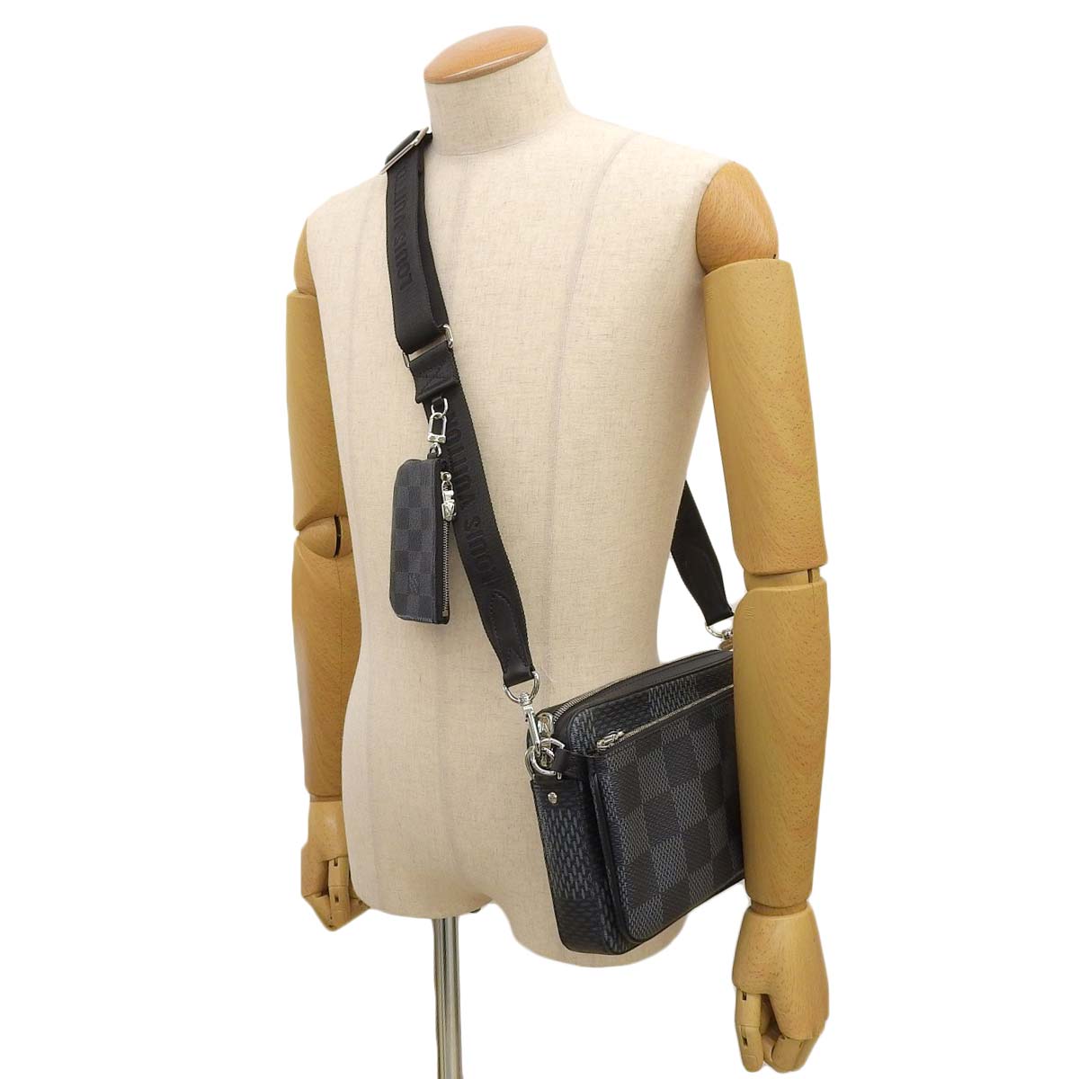 ルイヴィトン LOUIS VUITTON ダミエ・グラフィット トリオメッセンジャー ポーチ コインパース メンズ N50017 4502