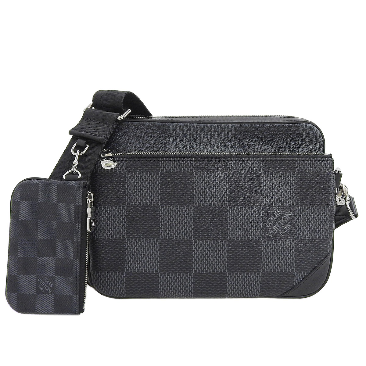 ルイヴィトン LOUIS VUITTON ダミエ・グラフィット トリオメッセンジャー ポーチ コインパース メンズ N50017 4502