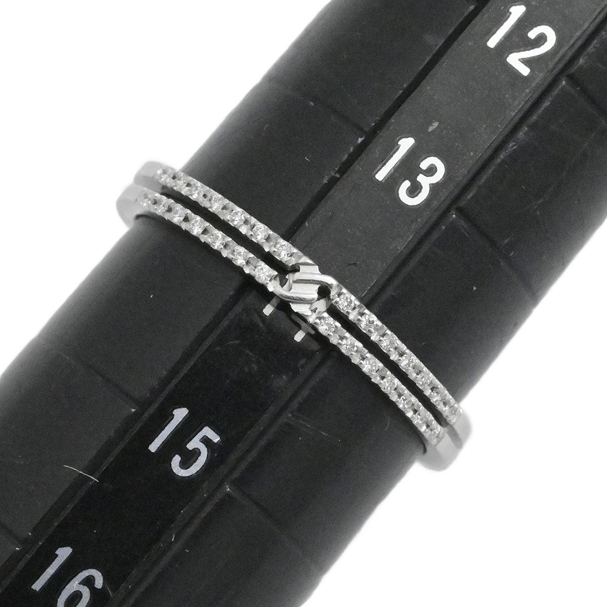 グッチ GUCCI 750WG K18WG ホワイトゴールド ダイヤ インフィニティリング 指輪 サイズ13号 レディース  3856