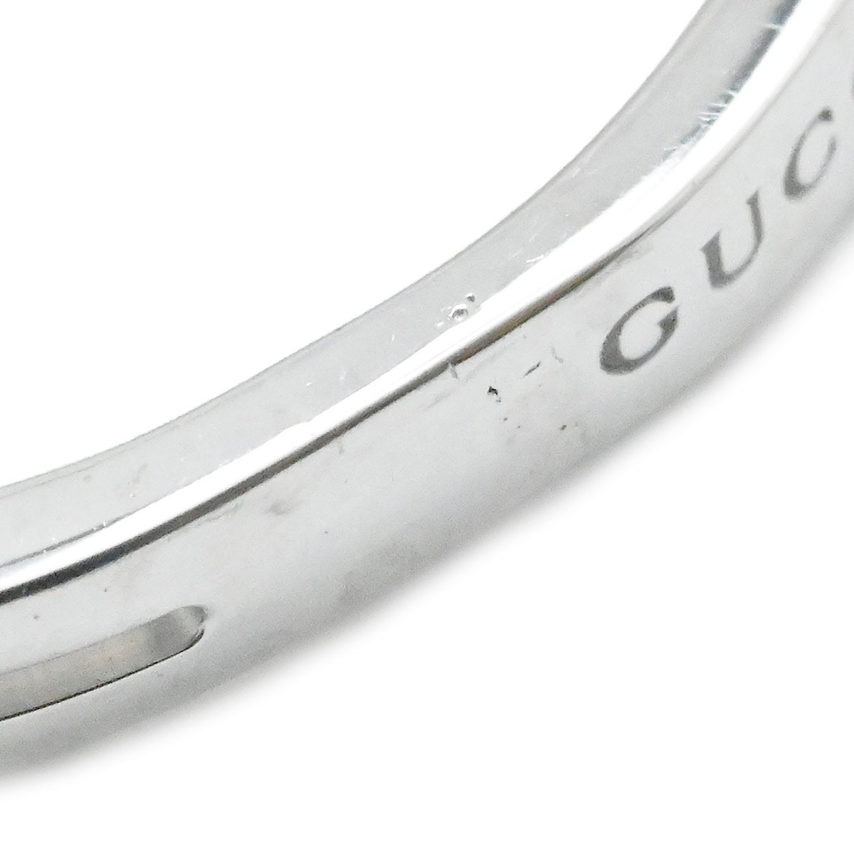 グッチ GUCCI 750WG K18WG ホワイトゴールド ダイヤ インフィニティリング 指輪 サイズ13号 レディース  3856