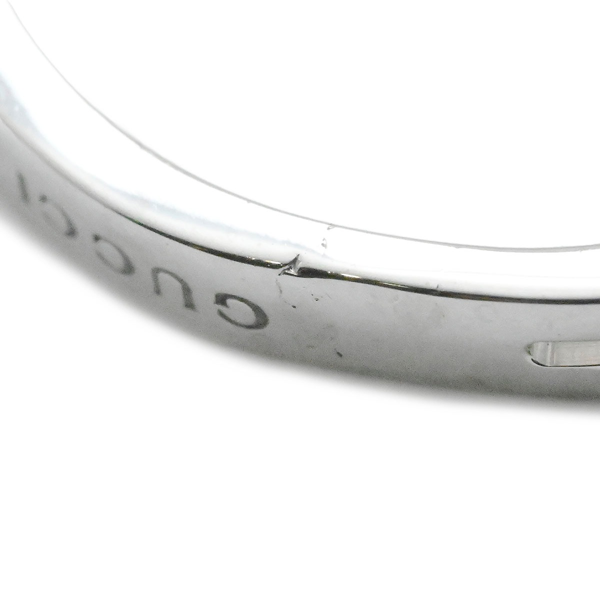 グッチ GUCCI 750WG K18WG ホワイトゴールド ダイヤ インフィニティリング 指輪 サイズ13号 レディース  3856