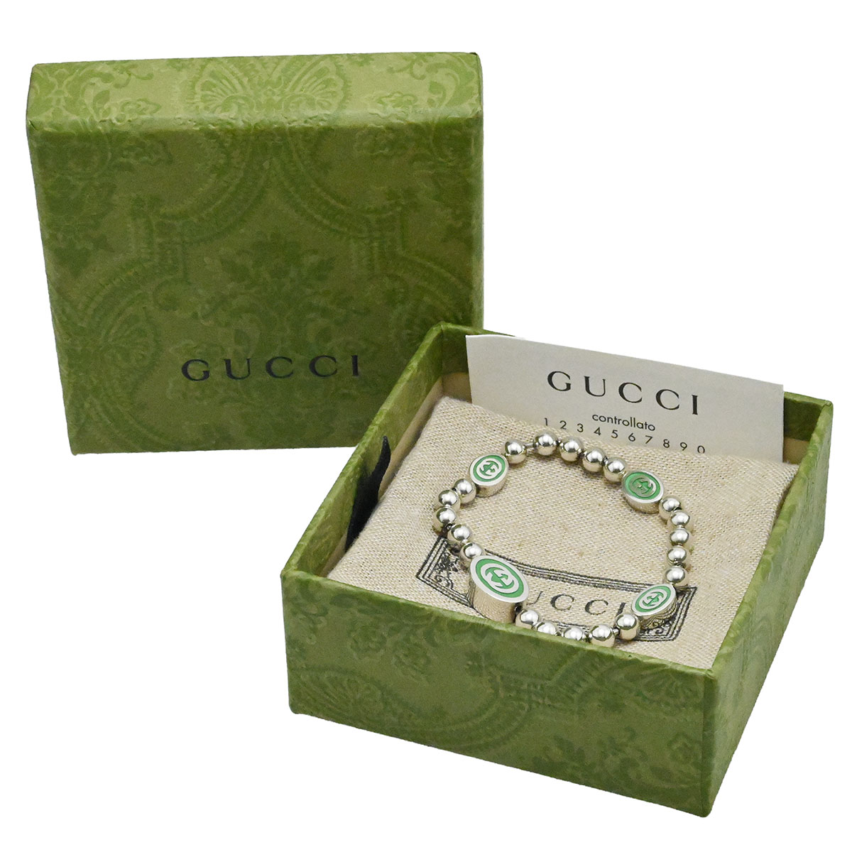 グッチ GUCCI SV925 GGロゴ ボールチェーン ブレスレット レディース メンズ  3887