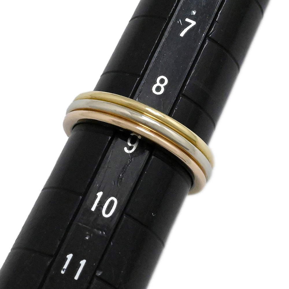 カルティエ CARTIER 750YG PG WG イエローピンクホワイトゴールド スリーカラー トリニティ サイズ51 レディース  2000