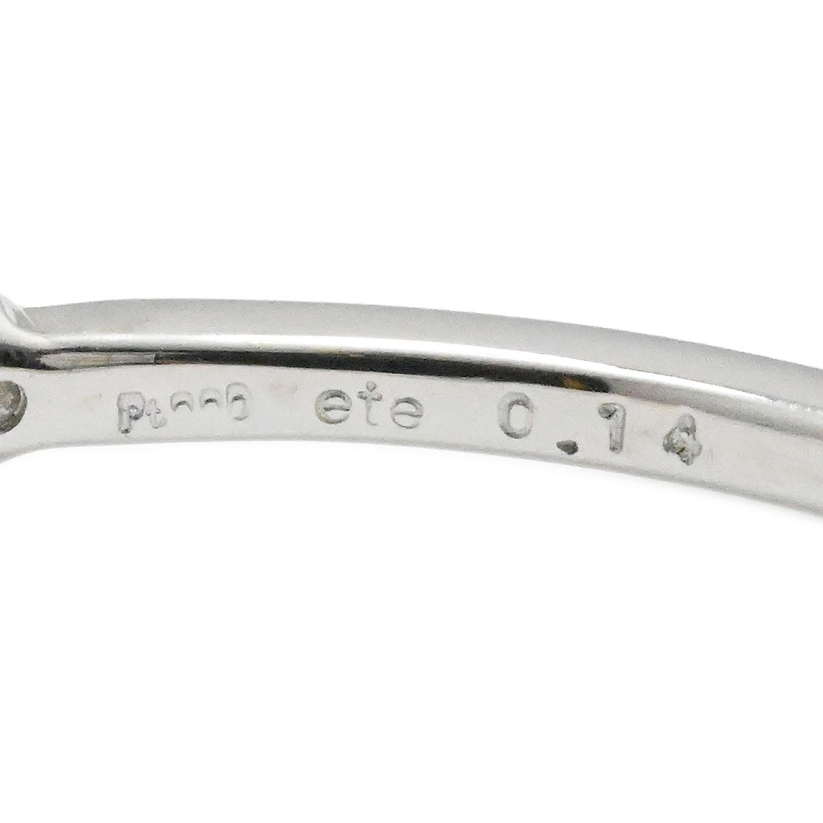 エテ ETE PT900 プラチナ ダイヤ0.14ct リング 指輪 サイズ9号 レディース  3857