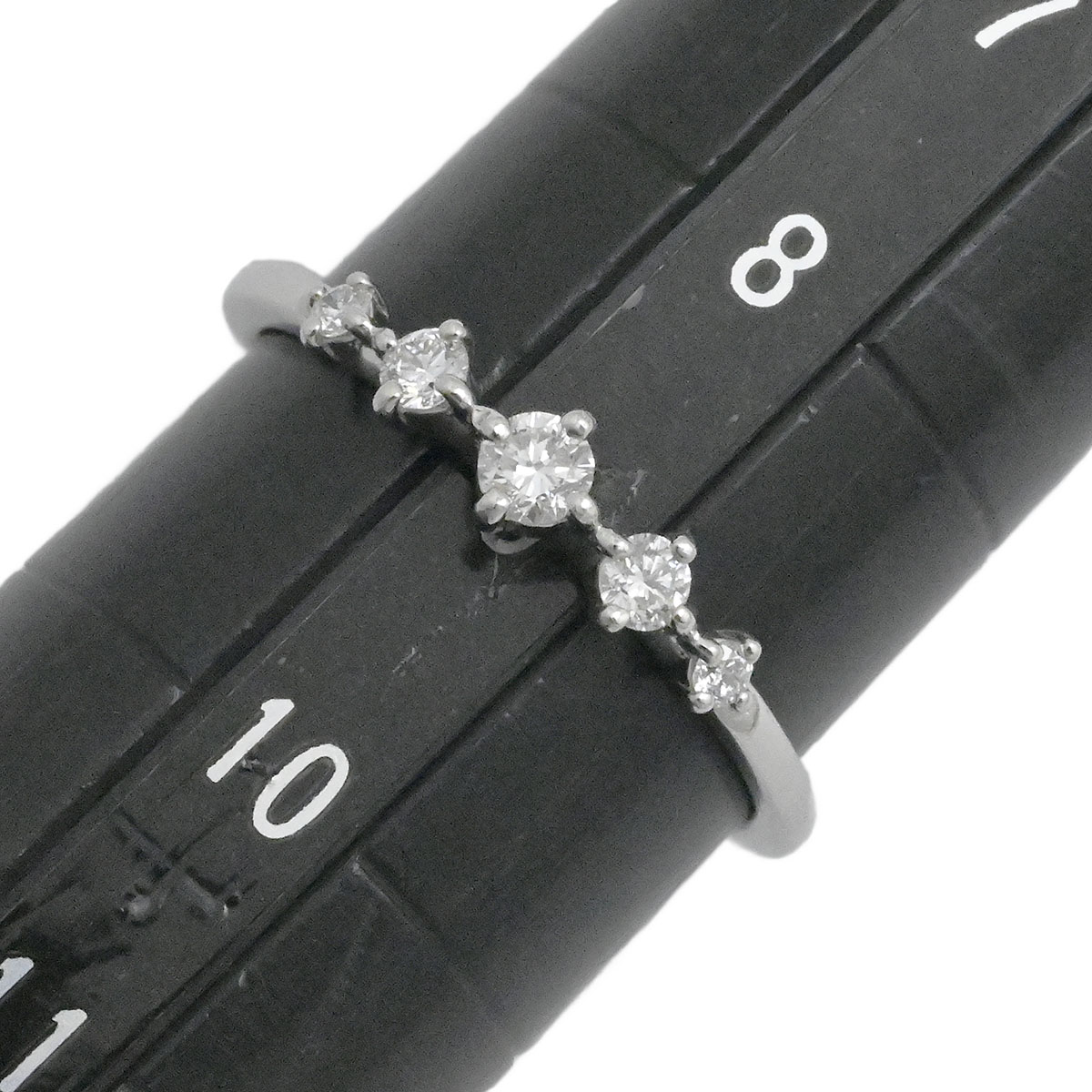 エテ ETE PT900 プラチナ ダイヤ0.14ct リング 指輪 サイズ9号 レディース  3857