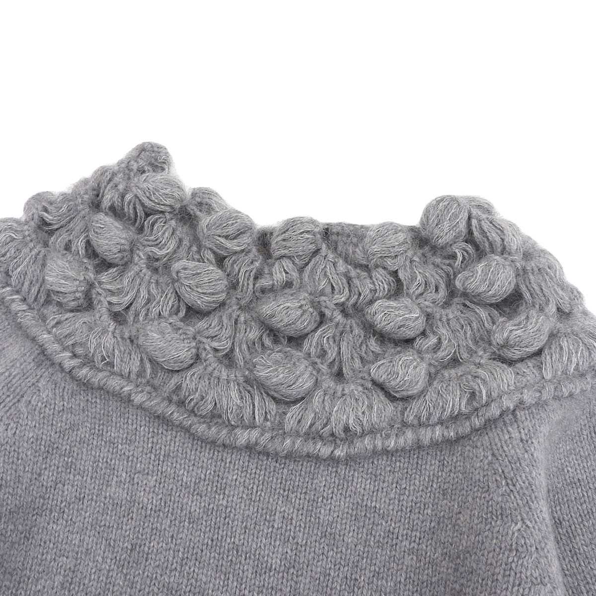 シャネル CHANEL 半袖 セーター カシミヤ グレー 38 レディース 8589 