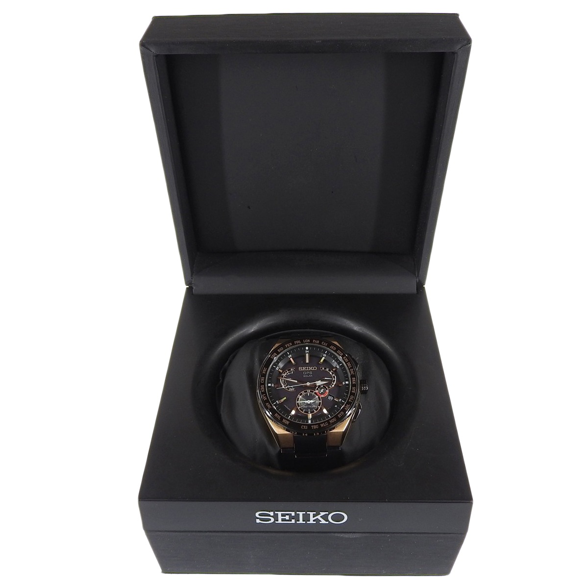 セイコー SEIKO アストロン GPSソーラー 電波 腕時計 チタニウム セラミック ブラック文字盤 メンズ カレンダー SBXB126 4191