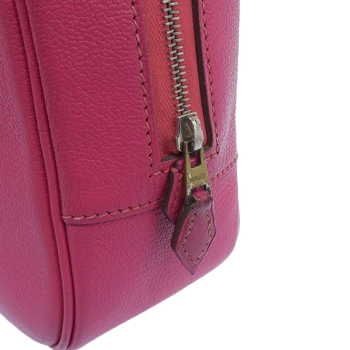 エルメス HERMES プリュムエラン ハンドバッグ シェーブル ピンク系 レディース □J刻印 2006年 8912