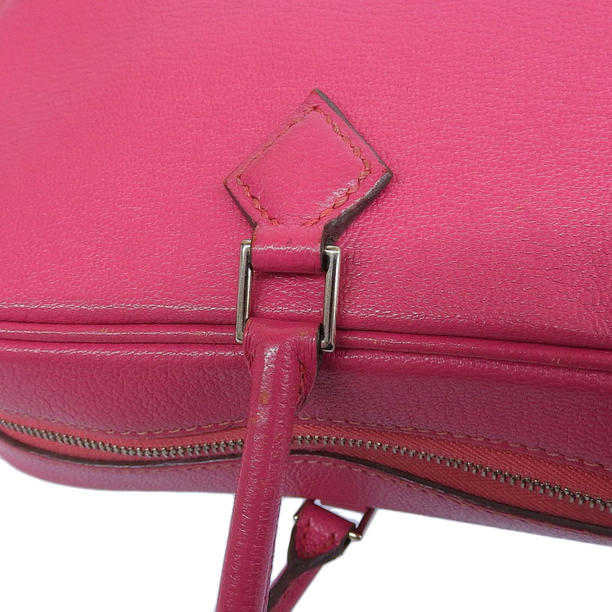 エルメス HERMES プリュムエラン ハンドバッグ シェーブル ピンク系 レディース □J刻印 2006年 8912
