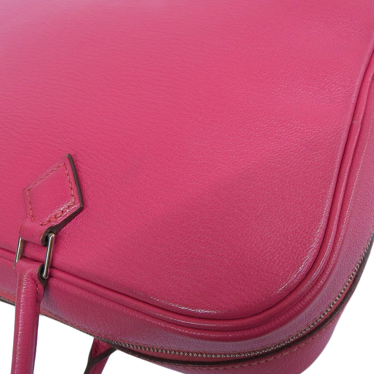 エルメス HERMES プリュムエラン ハンドバッグ シェーブル ピンク系 レディース □J刻印 2006年 8912