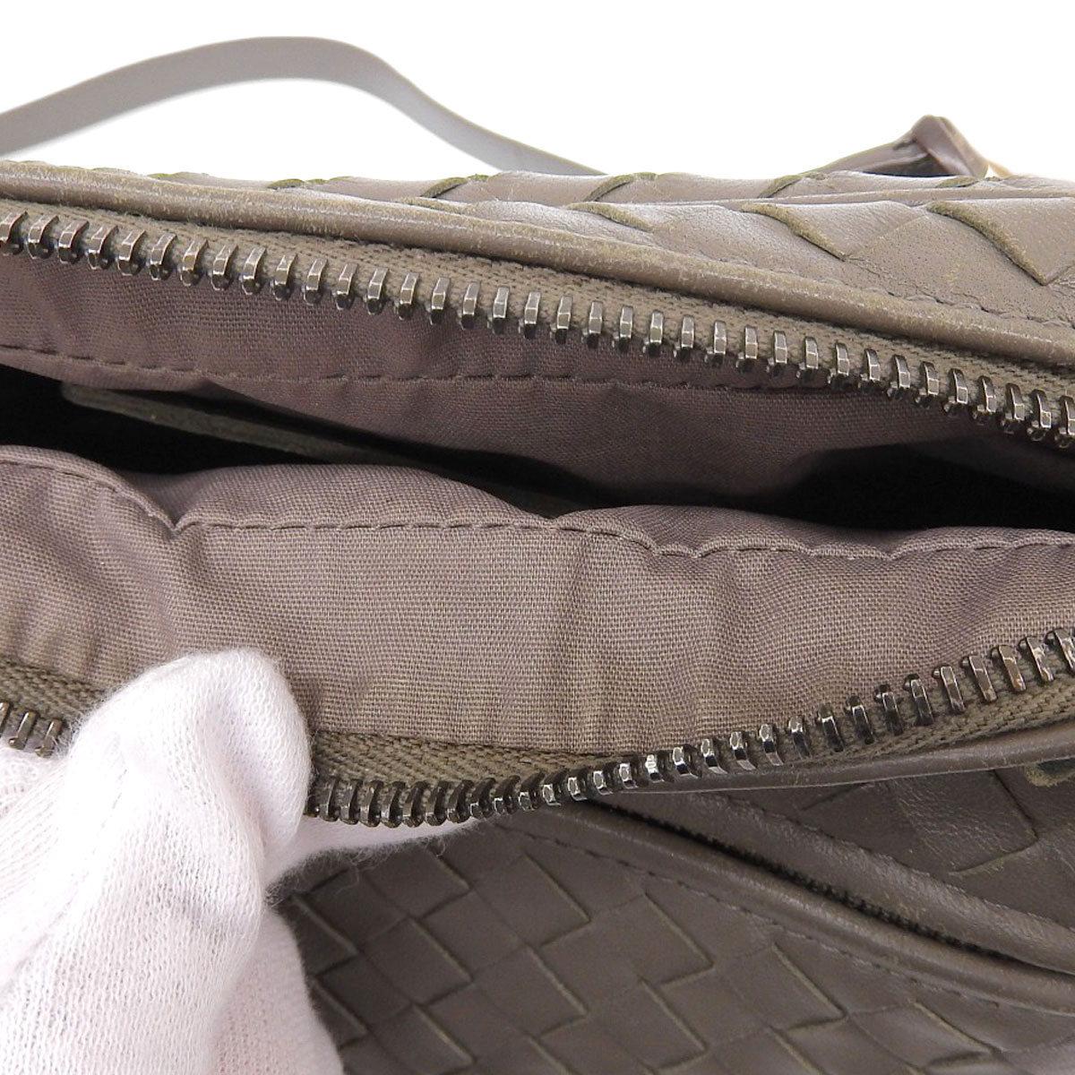 ボッテガヴェネタ BOTTEGA VENETA ショルダーバック レザー オリーブ