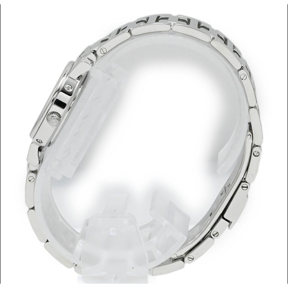 エルメス HERMES クリッパーナクレ SS×ピンクサファイア CL4.231 クォーツ レディース 腕時計  3809