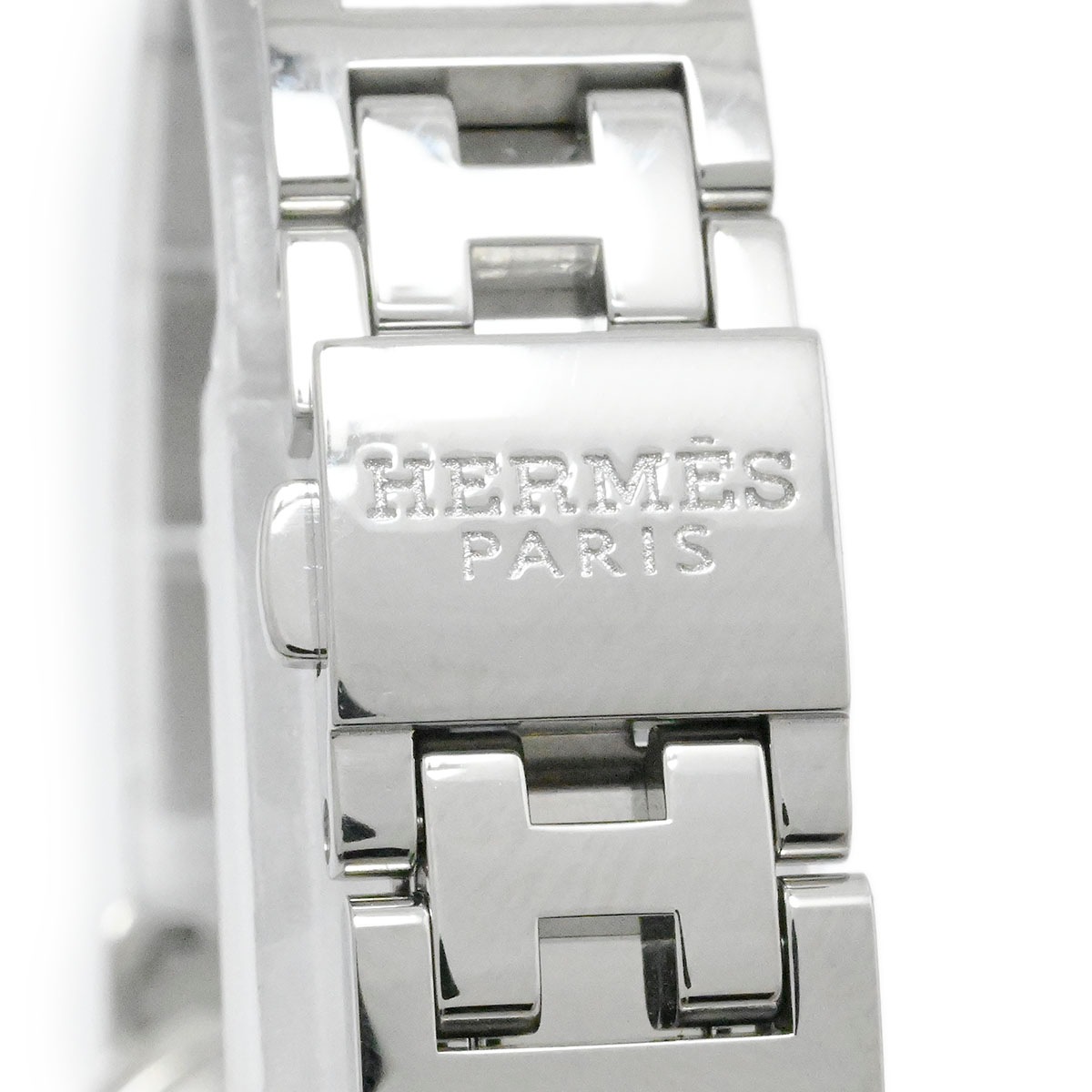 エルメス HERMES クリッパーナクレ SS×ピンクサファイア CL4.231 クォーツ レディース 腕時計  3809
