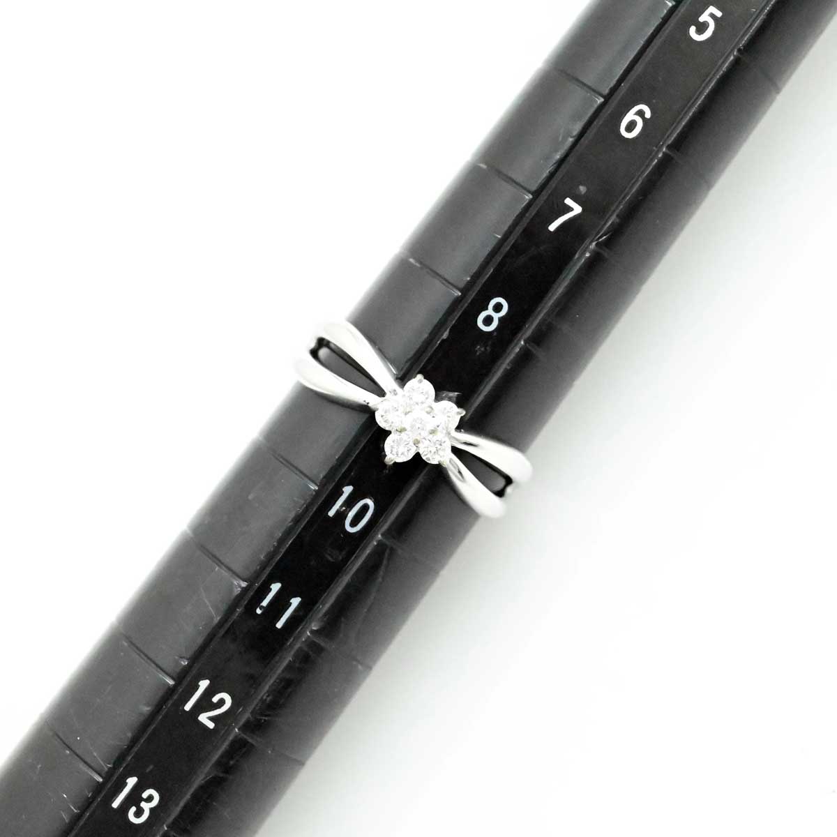ポンテヴェキオ Ponte Vecchio K18WG ホワイトゴールド ダイヤ0.20ct フラワーモチーフ リング 9号 レディース 3201