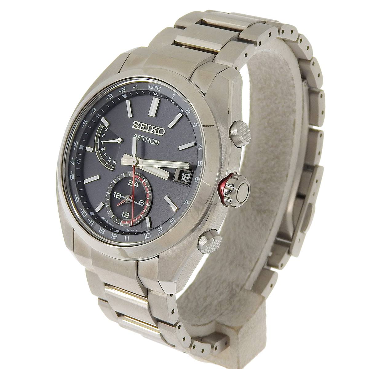 セイコー SEIKO アストロン ソーラー 電波 腕時計 チタニウム ブラック文字盤 メンズ カレンダー SBXY017 4194