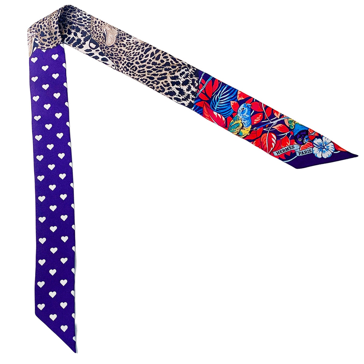 エルメス　ツイリー　豹×ハート HERMES エルメス 限定 ツイリー 『Jungle Love Heart』 ハート ヒョウ