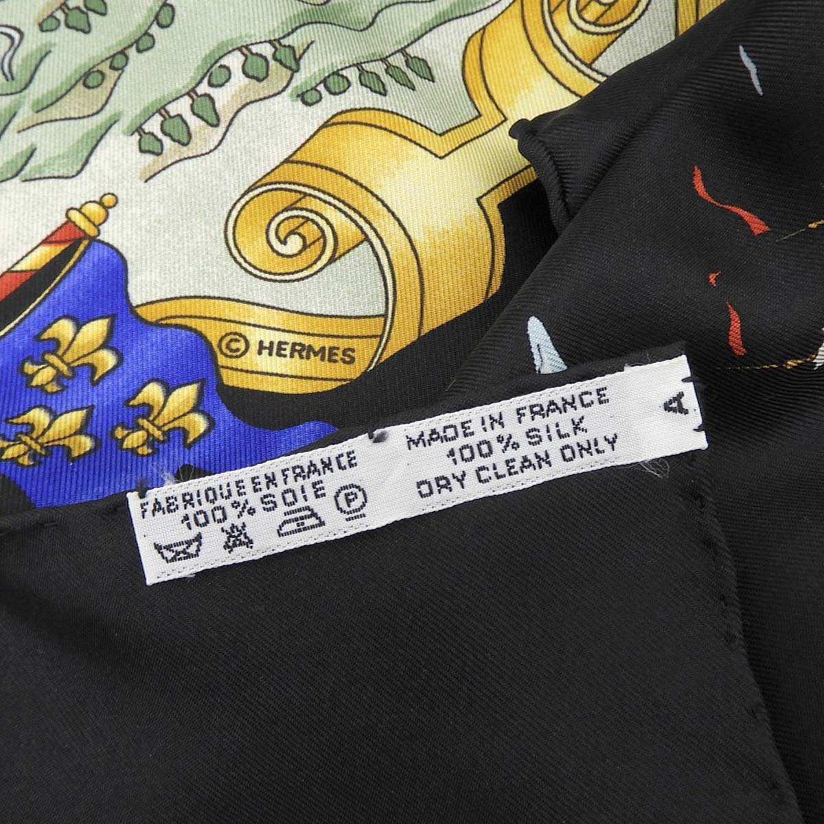 エルメス HERMES カレ90 VOILES DE LUMIERE 光の帆船 スカーフ シルク ブラック×マルチカラー レディース 4766