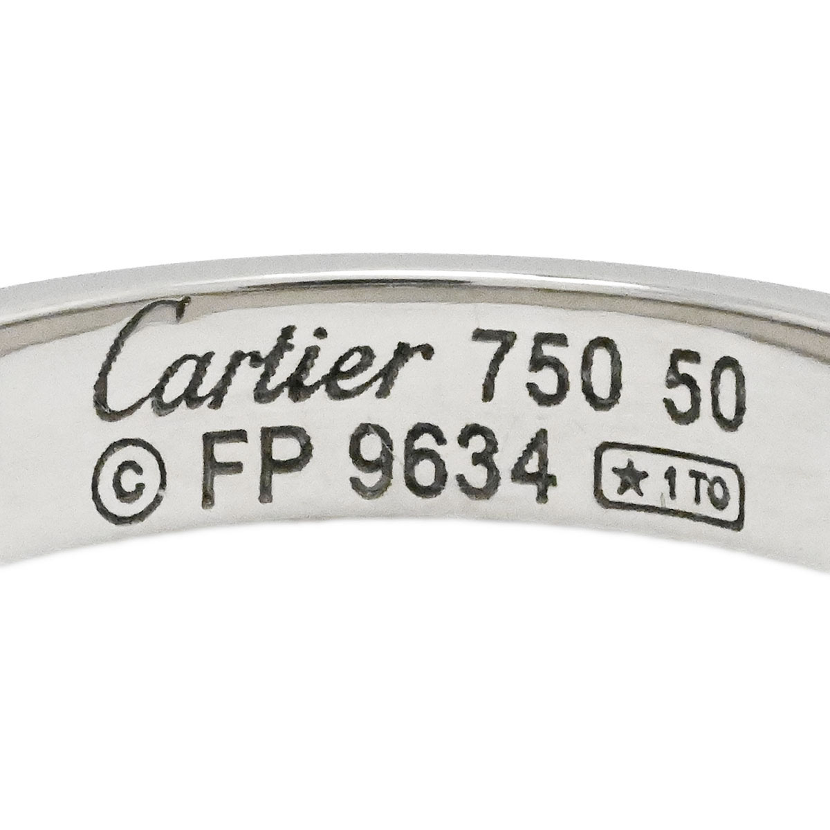 カルティエ CARTIER 750WG ホワイトゴールド ミニラブリング サイズ50
