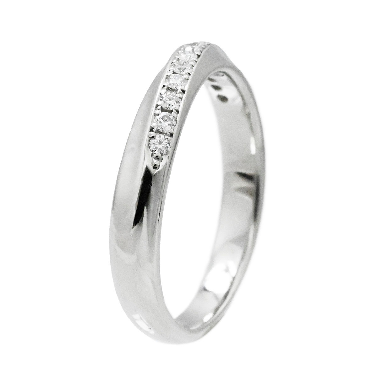 ニワカ 俄 NIWAKA PT950 プラチナ ダイヤ0.12ct リング 11号 レディース  3729