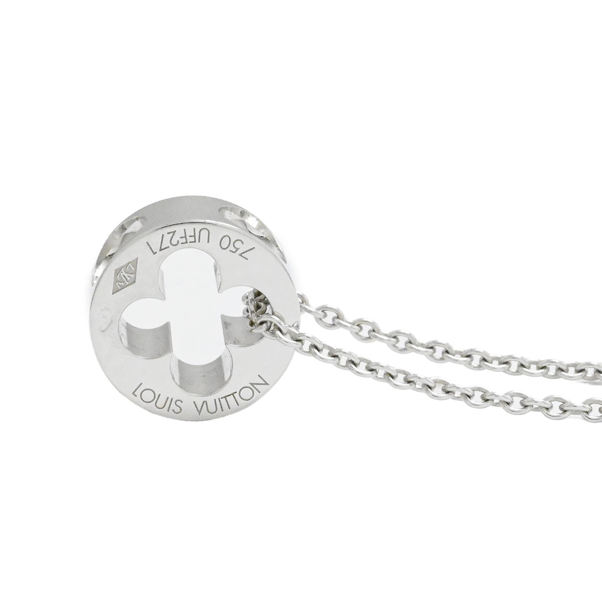 ルイヴィトン LOUIS VUITTON 750WG K18GW ホワイトゴールド パンダンティフアンプラント ネックス  3894