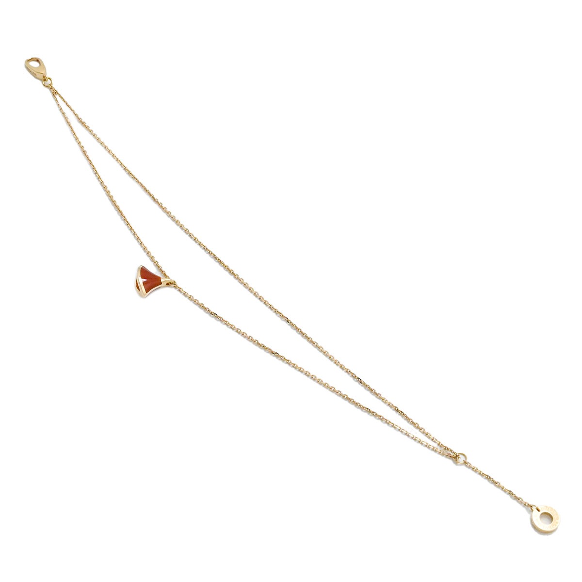 ブルガリ BVLGARI 750PG K18PG ピンクゴールド ディヴァドリーム カーネリアン ブレスレット SM レディース  3895