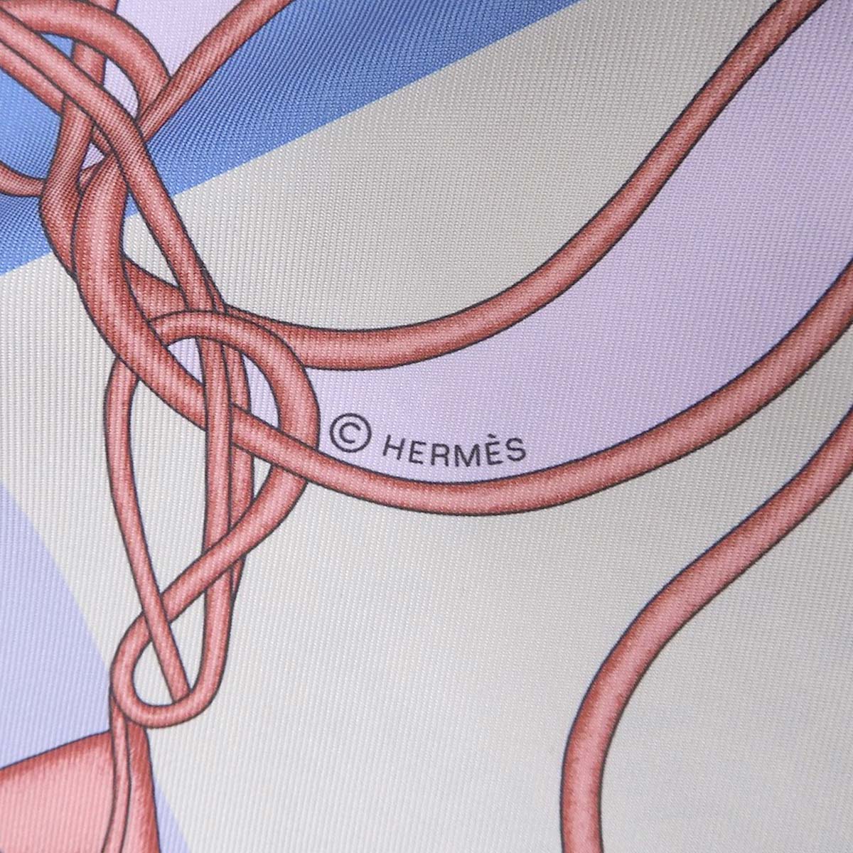 エルメス HERMES COUP DE FOUET AU BLOC 鞭 ブロック マキシツイリー カット シルク ピンク×マルチカラー レディース 4769
