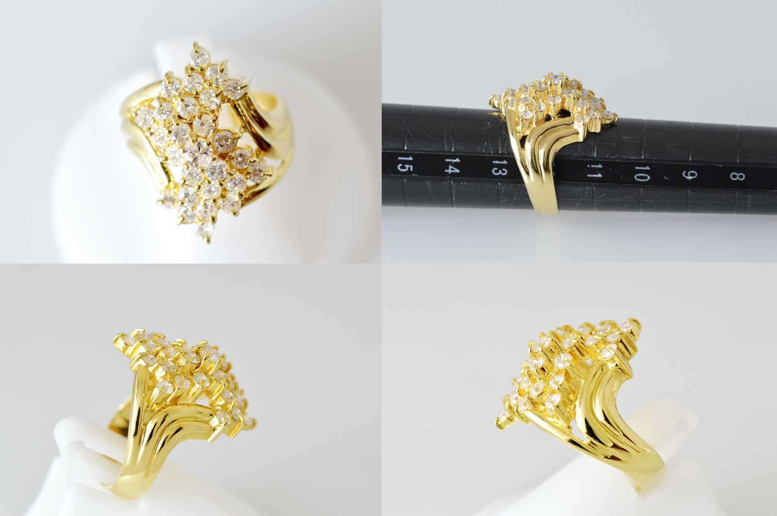 ジュエリー ノンブランド K18イエローゴールド ダイヤ1.50ｃｔ リング 12号 レディース ノンブランドジュエリー 6191