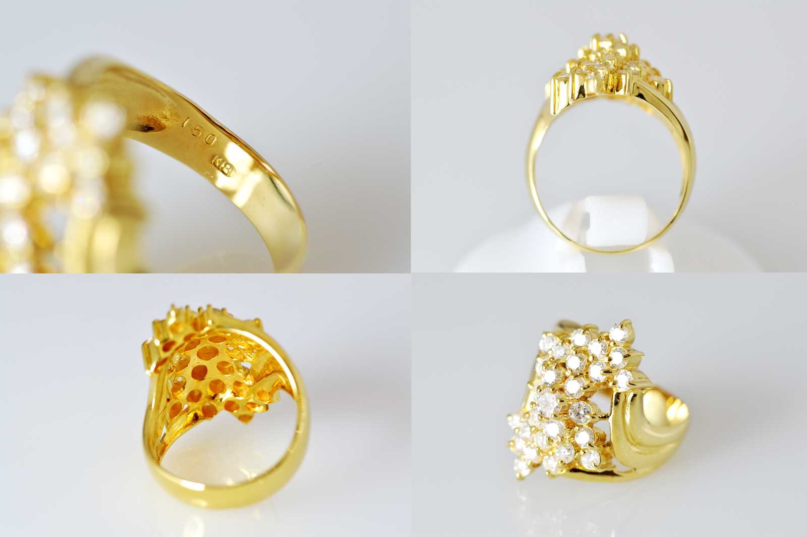 ジュエリー ノンブランド K18イエローゴールド ダイヤ1.50ｃｔ リング 12号 レディース ノンブランドジュエリー 6191
