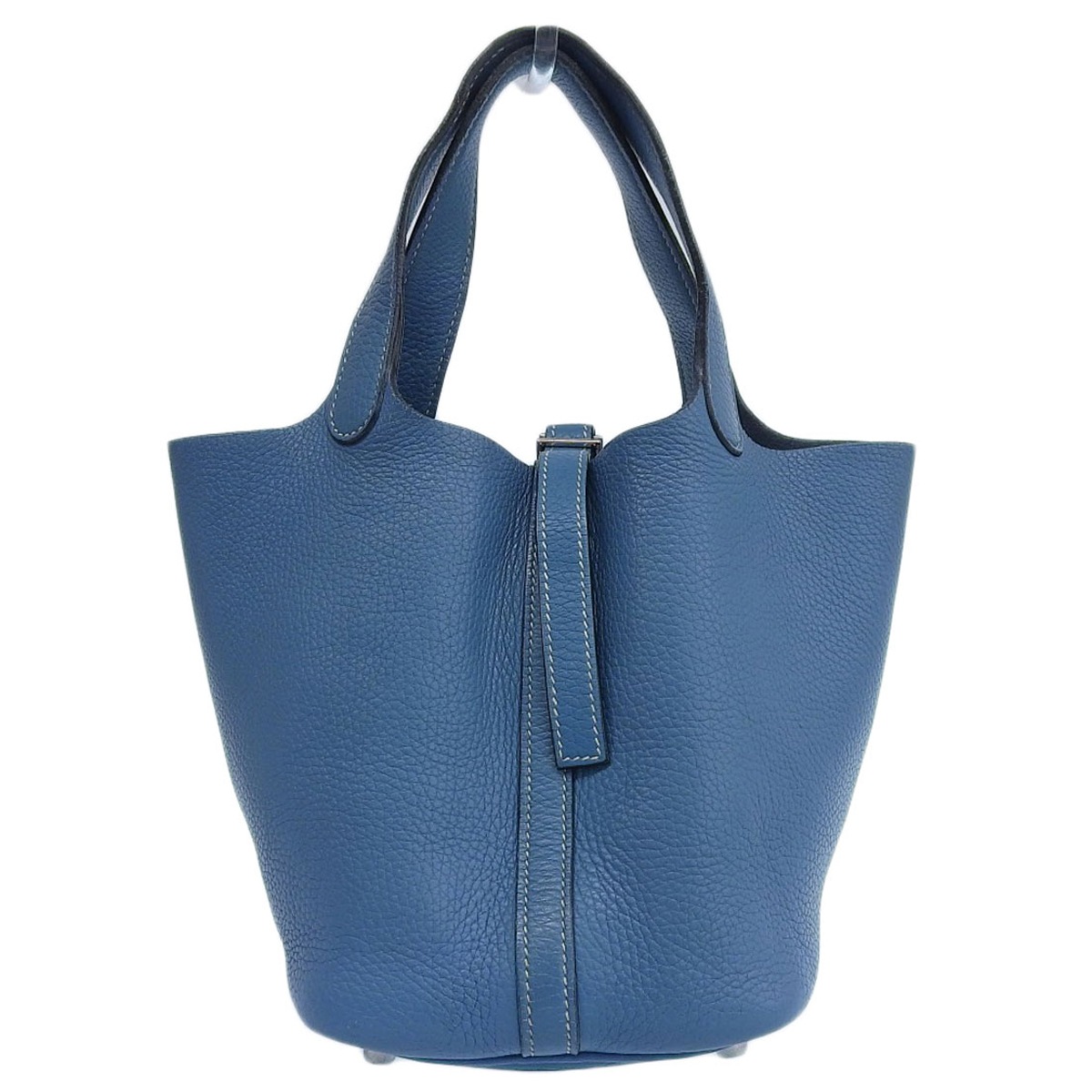 エルメス HERMES ピコタンPM ハンドバッグ トゴ ブルージーン レディース □J刻印 2006年 8918