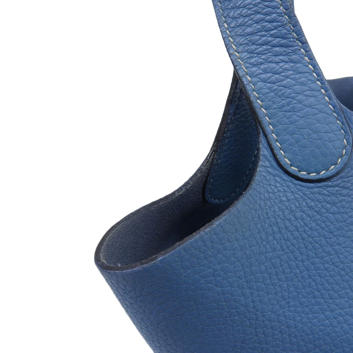 エルメス HERMES ピコタンPM ハンドバッグ トゴ ブルージーン レディース □J刻印 2006年 8918