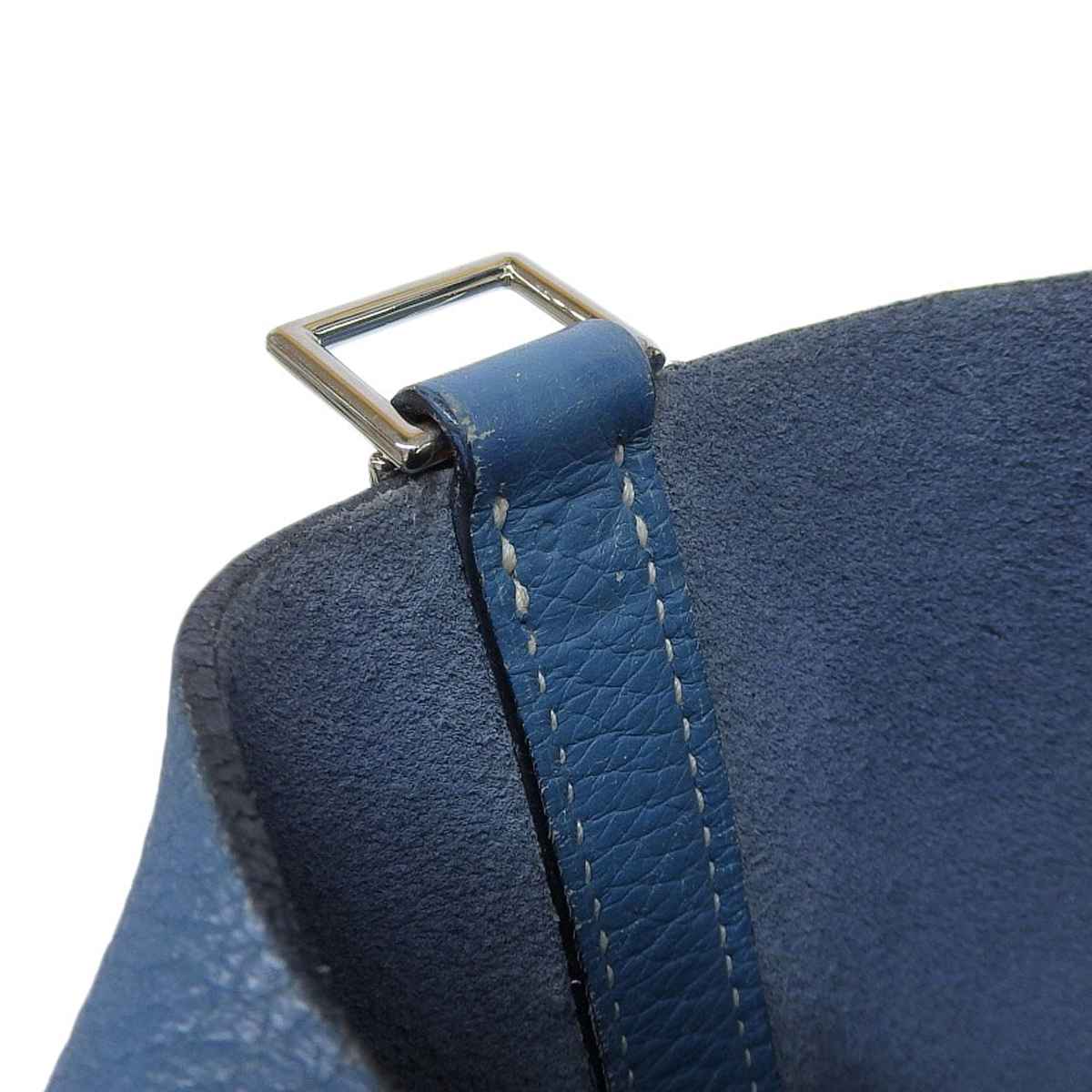 エルメス HERMES ピコタンPM ハンドバッグ トゴ ブルージーン レディース □J刻印 2006年 8918