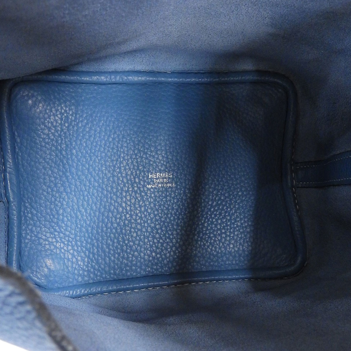 エルメス HERMES ピコタンPM ハンドバッグ トゴ ブルージーン レディース □J刻印 2006年 8918