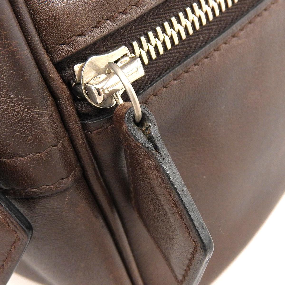 エルメス HERMES ヴァンキャトルPM ショルダーバッグ スイフト ブラウン メンズ □M刻印 4307