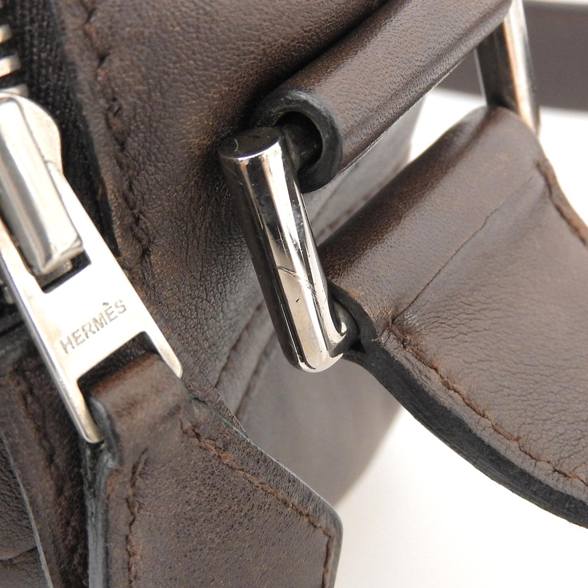 エルメス HERMES ヴァンキャトルPM ショルダーバッグ スイフト ブラウン メンズ □M刻印 4307