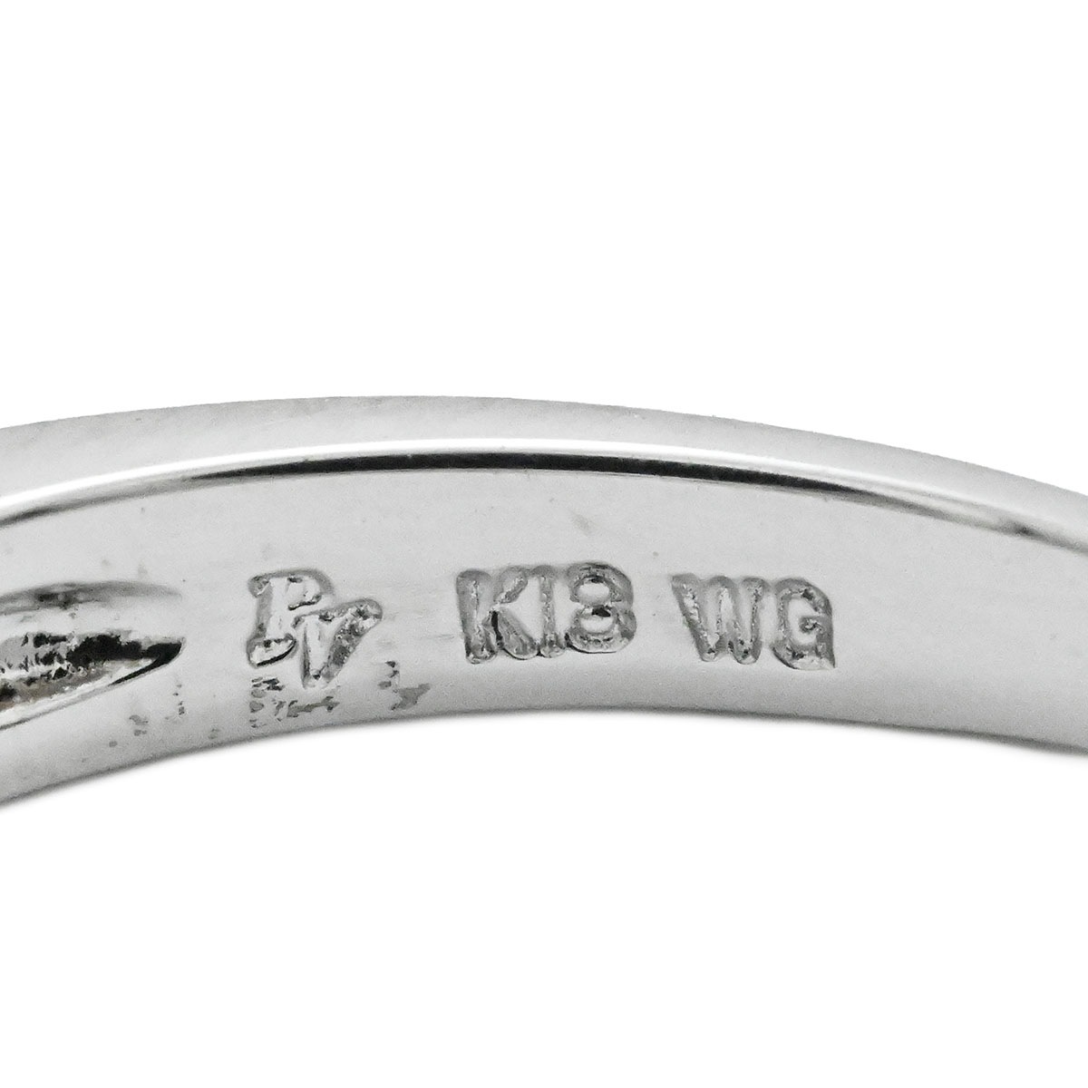 ポンテヴェキオ PONTE VECCHIO K18WG ホワイトゴールド ダイヤ0.10ct リング 9号 レディース  3731