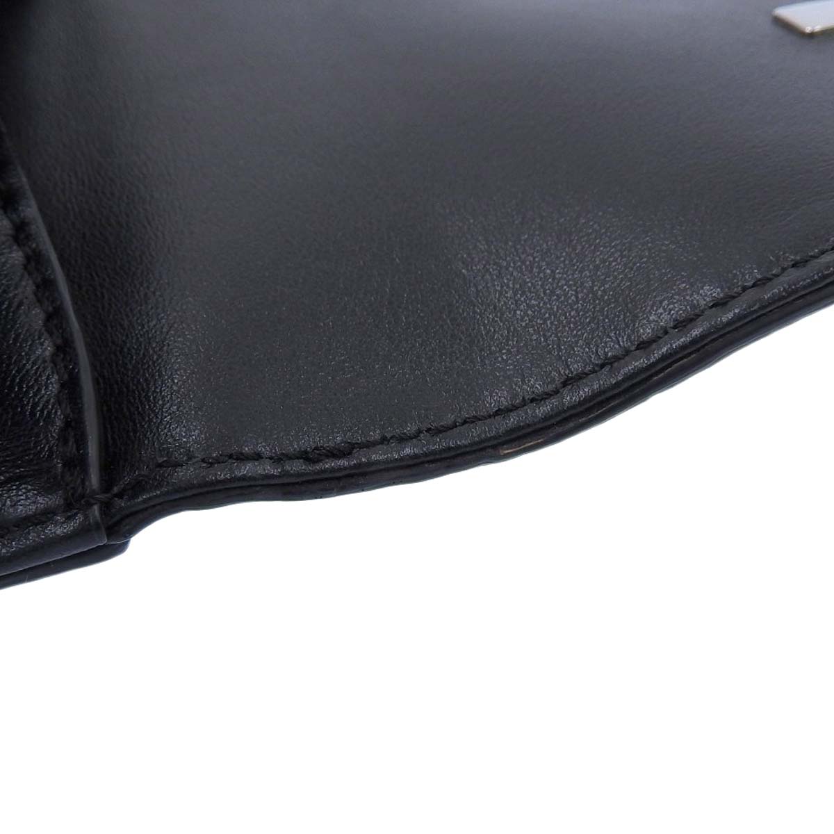 トッズ TOD'S ダブルT ショルダーバッグ ポシェット レザー シルバー金具 ブラック レディース 4511