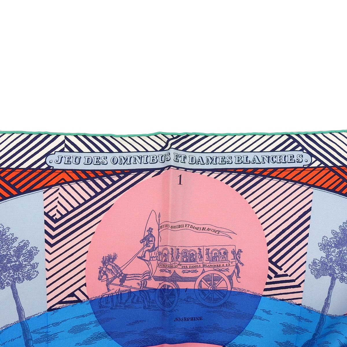 エルメス HERMES カレ90 オムニバスゲームと白い貴婦人 スカーフ シルク マルチカラー レディース 4680