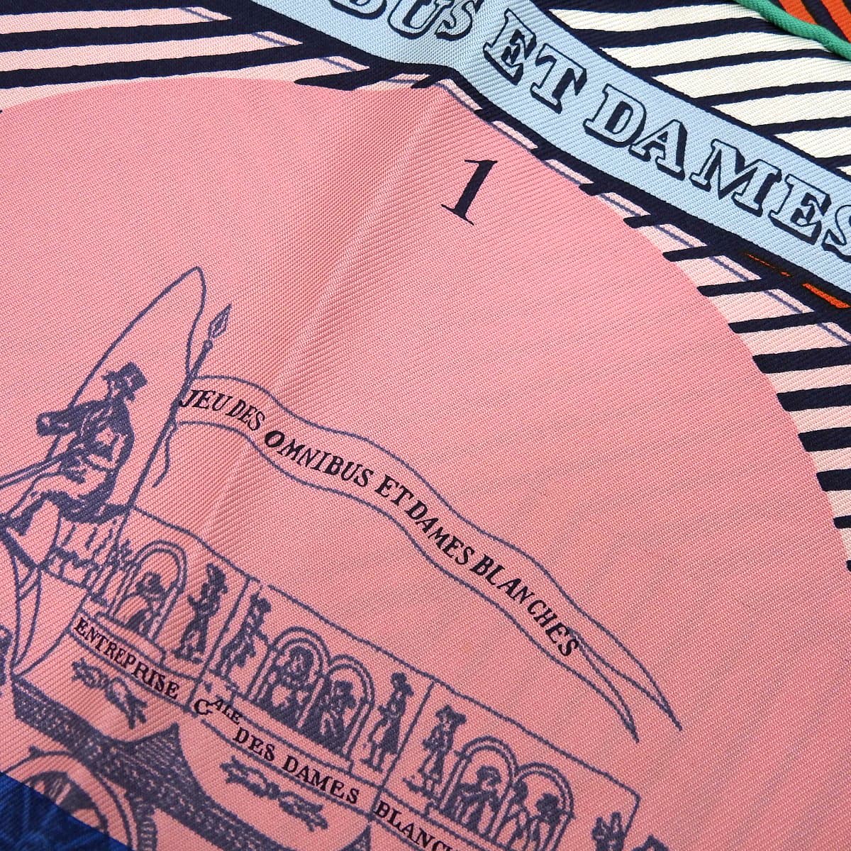 エルメス HERMES カレ90 オムニバスゲームと白い貴婦人 スカーフ シルク マルチカラー レディース 4680