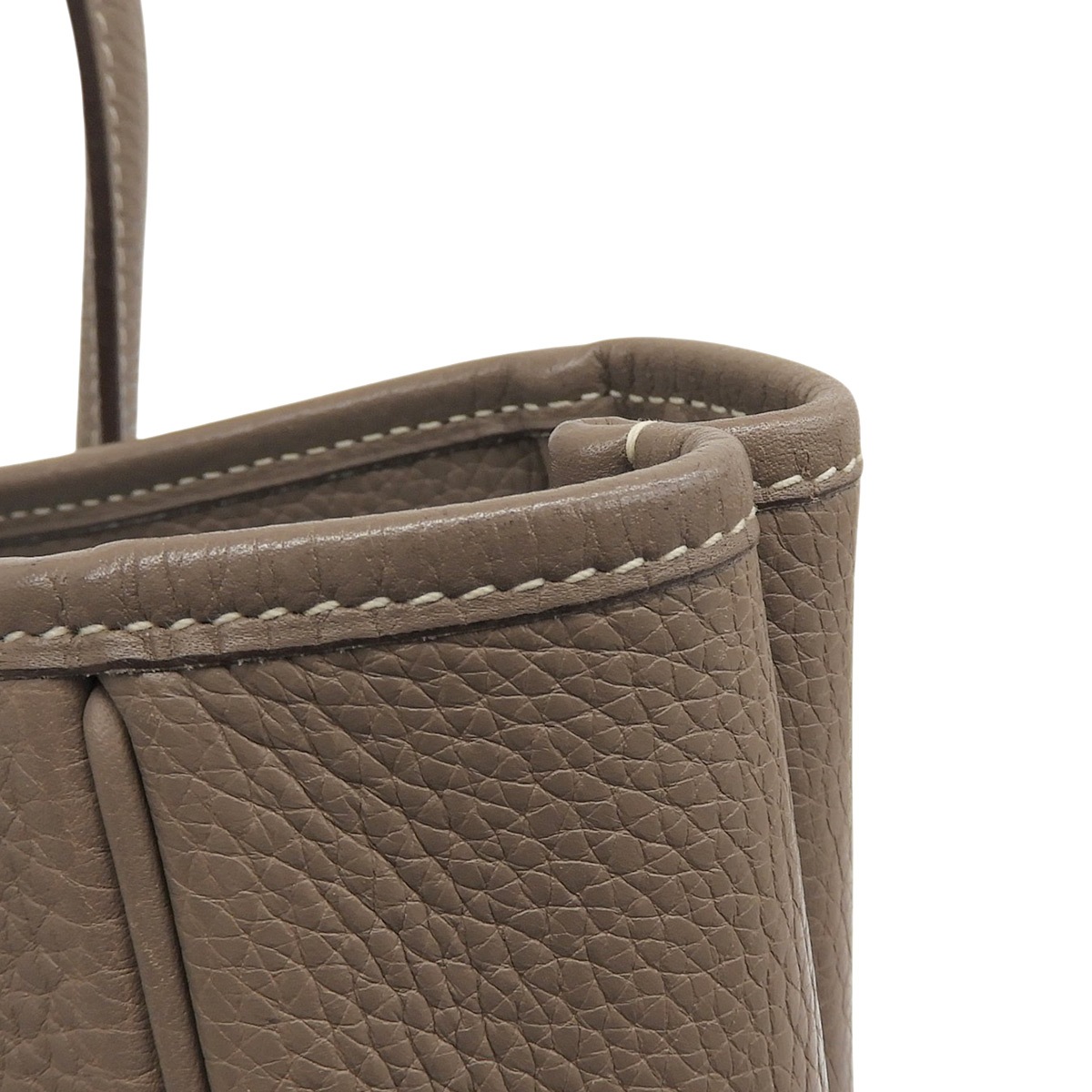 エルメス HERMES ヴィクトリアカバス32 トートバッグ 型押しレザー グレージュ レディース □K刻印 2007年 4847