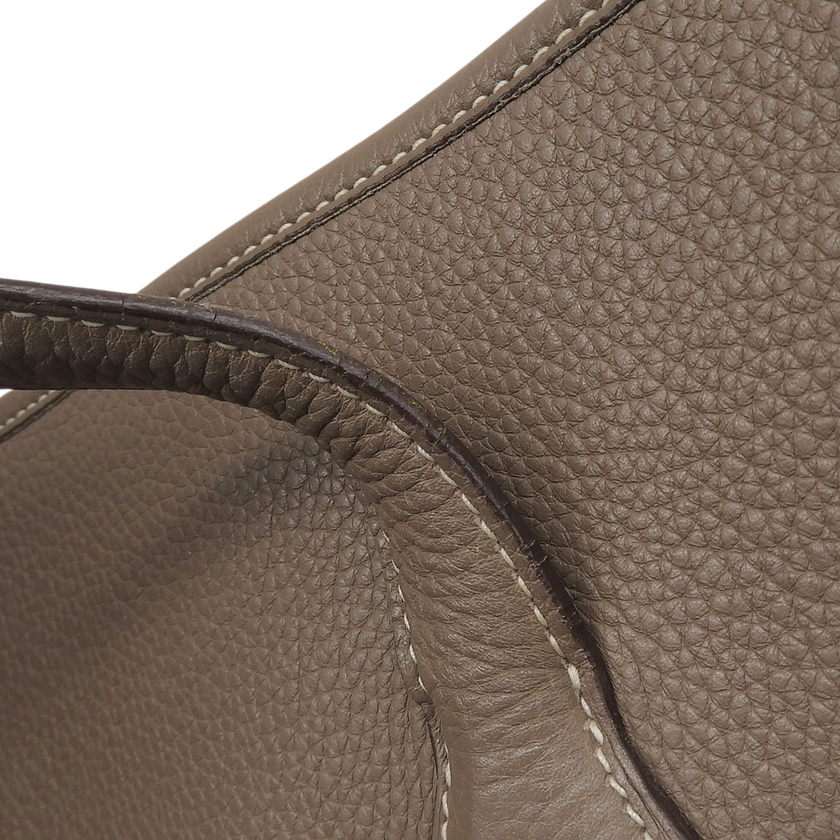 エルメス HERMES ヴィクトリアカバス32 トートバッグ 型押しレザー グレージュ レディース □K刻印 2007年 4847