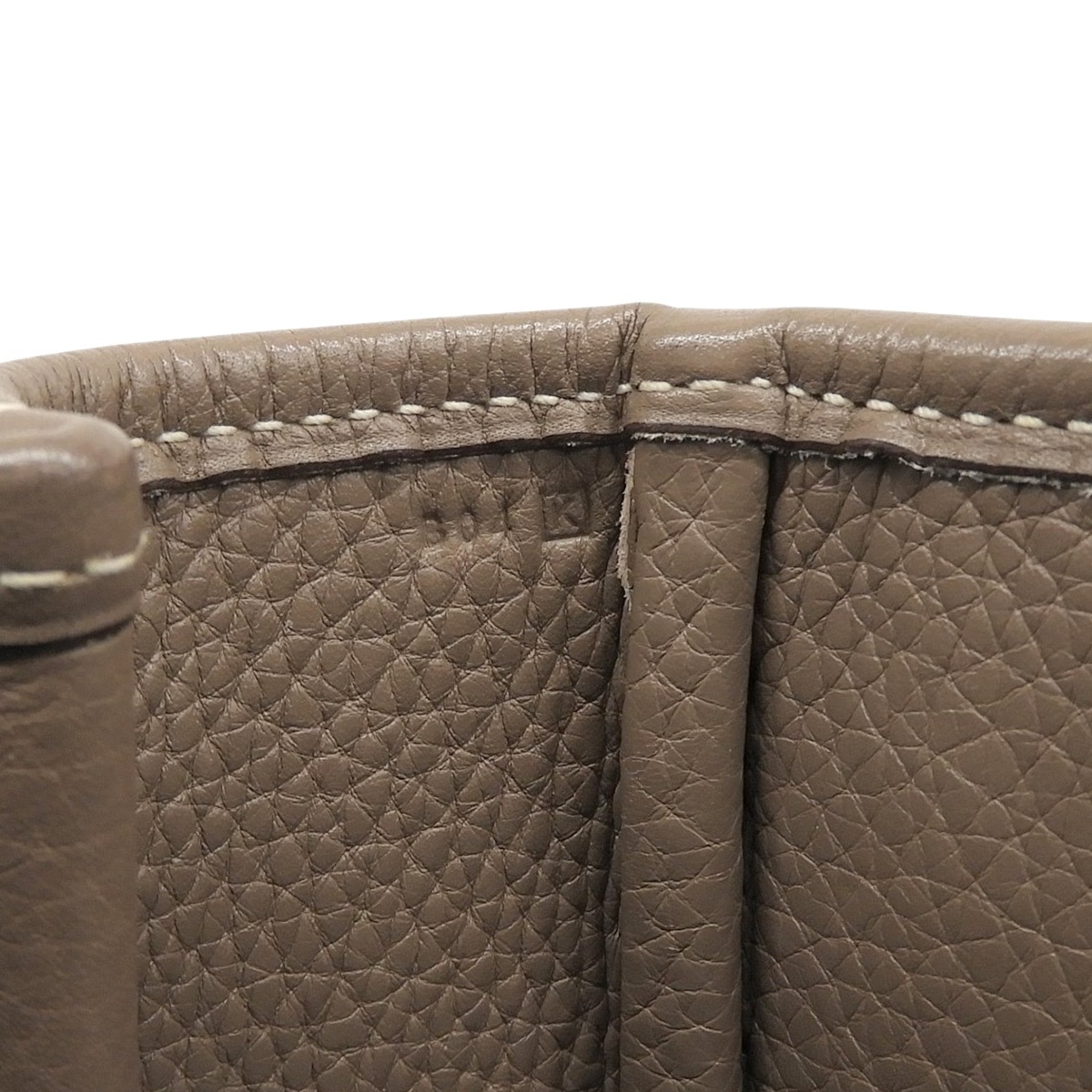 エルメス HERMES ヴィクトリアカバス32 トートバッグ 型押しレザー グレージュ レディース □K刻印 2007年 4847