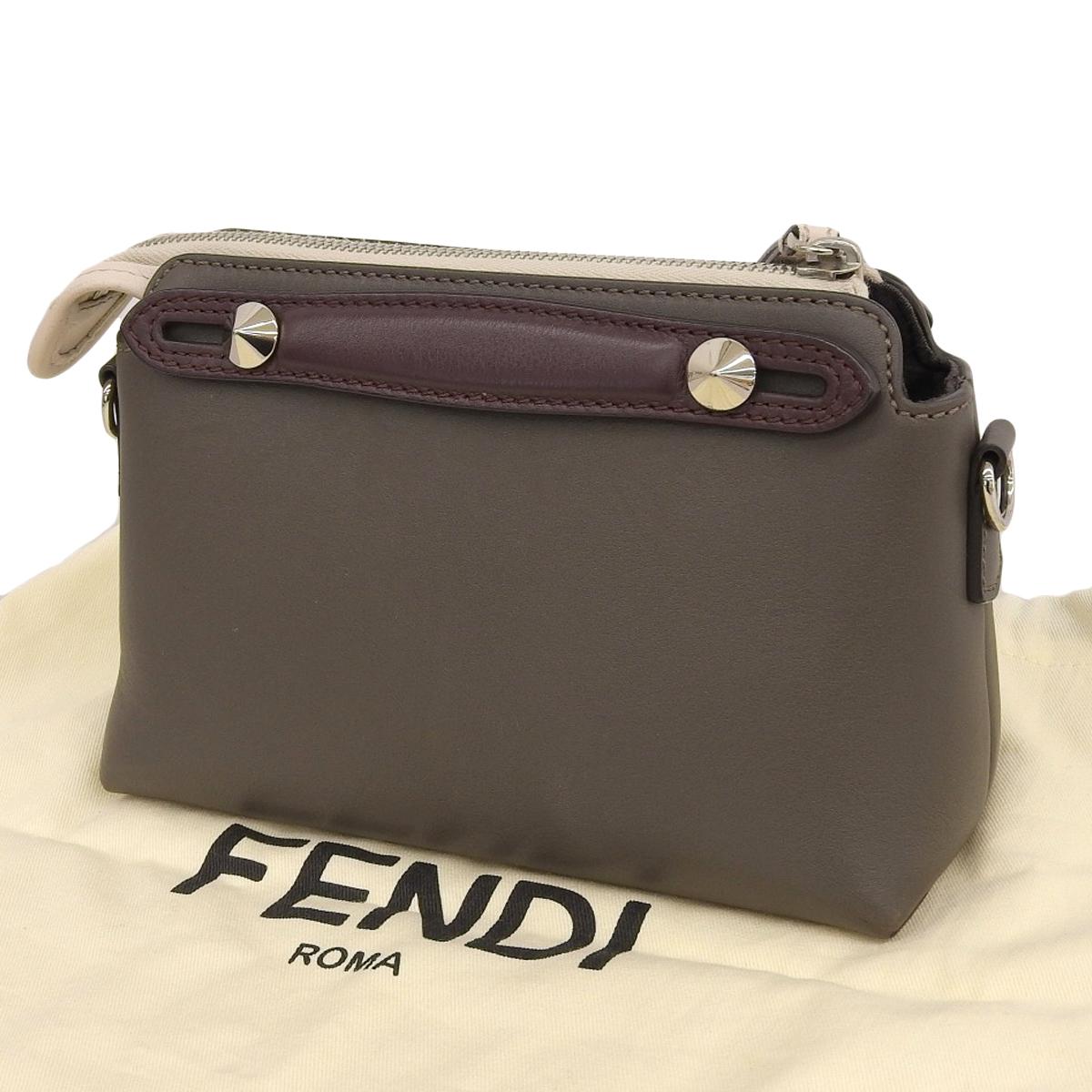 FENDI 美品 パンプス スパイバッグとお揃い 濃グレー×ブラウン フェンディ FENDI 美品 パンプス スパイバッグとお揃い 濃グレー×ブラウン