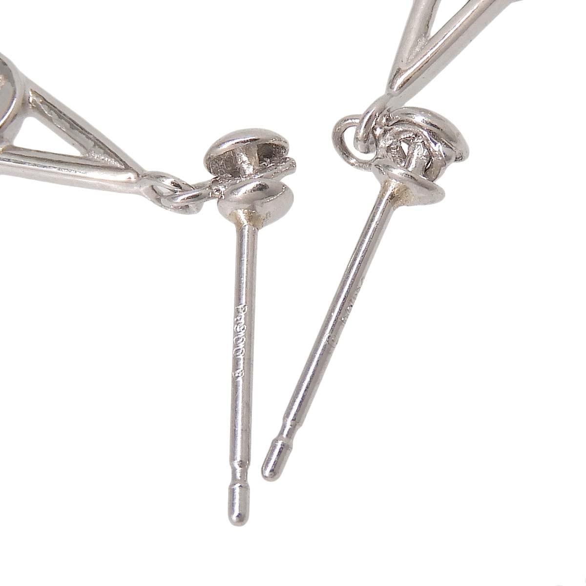 Pt900 プラチナ ダイヤモンド 0.05ct 0.05ct 雫 ピアス レディース  4772