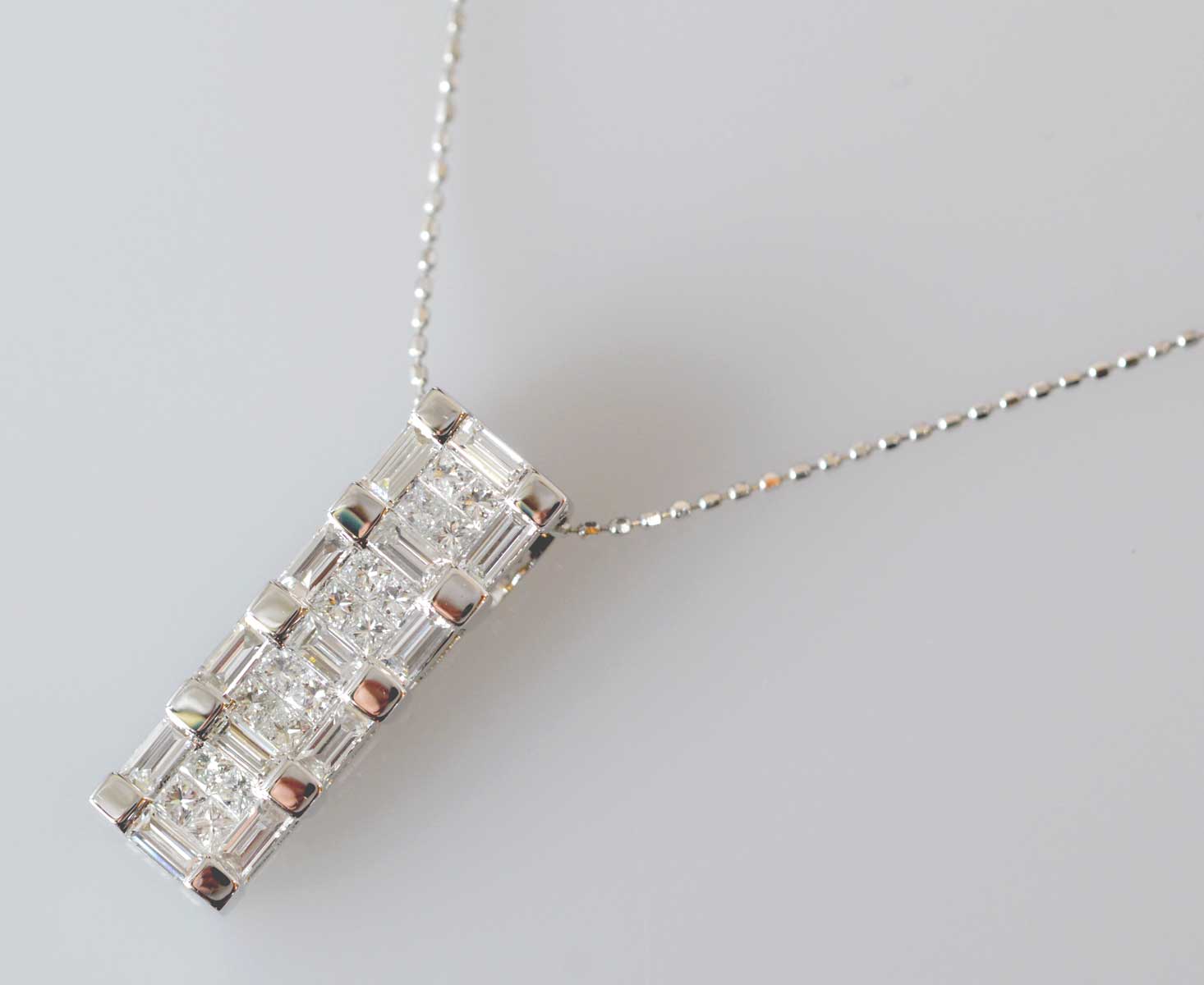 ジュエリー ノンブランド K18ＷＧ ホワイトゴールド ダイヤ1.36ｃｔ ネックレス ソーティング付 レディース ノンブランドジュエリー 6194