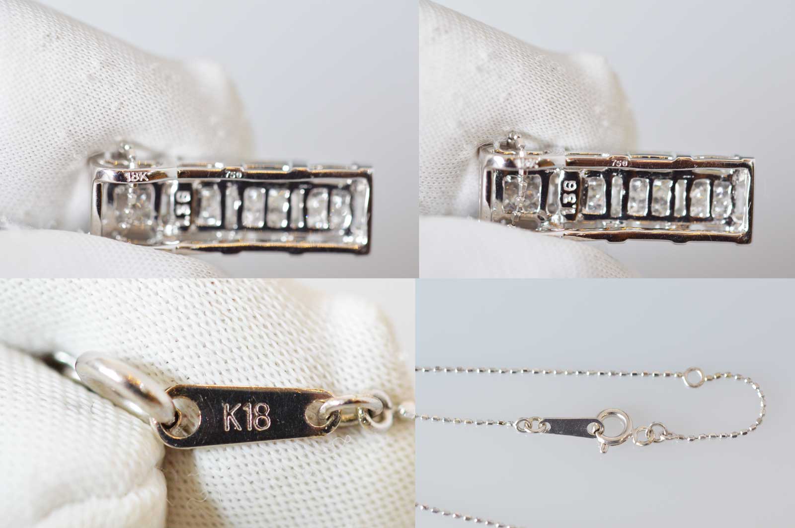 ジュエリー ノンブランド K18ＷＧ ホワイトゴールド ダイヤ1.36ｃｔ ネックレス ソーティング付 レディース ノンブランドジュエリー 6194